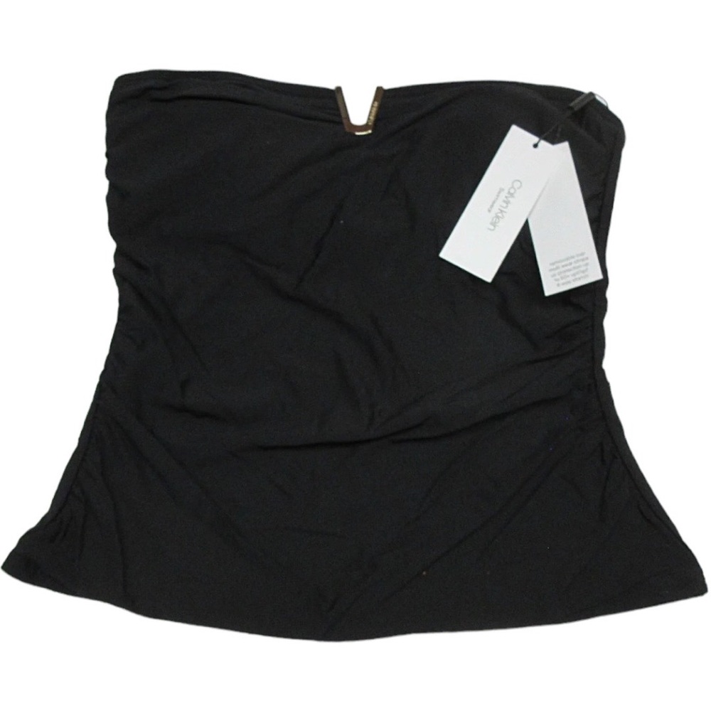 Calvin Klein V-Hardware Convertible Black Tankini Top - Picture 5 of 7